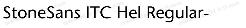 StoneSans ITC Hel Regular字体转换